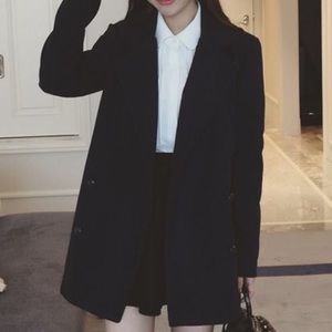 Double breasted loose fit coat